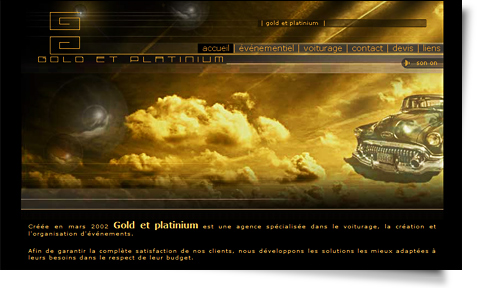 réalisation du site gold et platinium