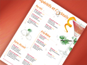 carte de prix pour restaurant snack-bar